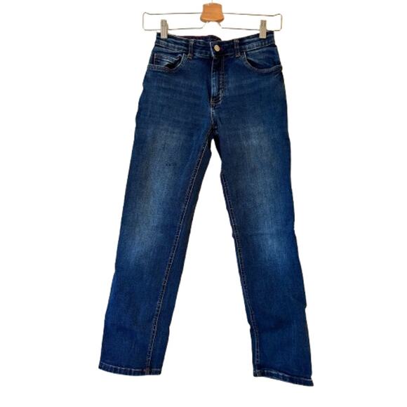 Boden Boys Straight Jeans 12Y Blue Denim Dark Wash 5-Pockets - Picture 1 of 8